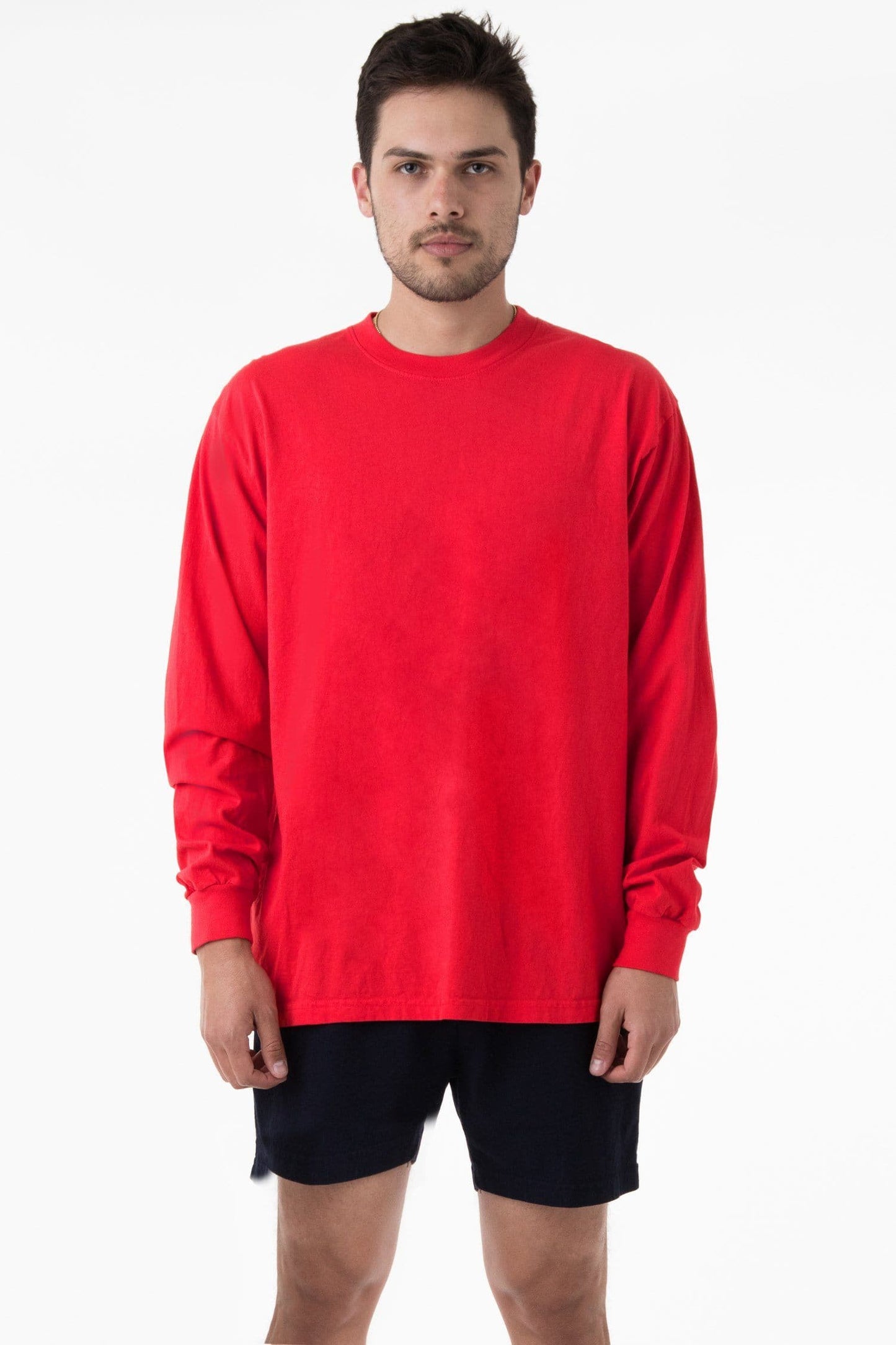 Los Angeles Apparel -1807GD-A - 6.5oz Long Sleeve Garment Dye Crew Neck T-Shirt