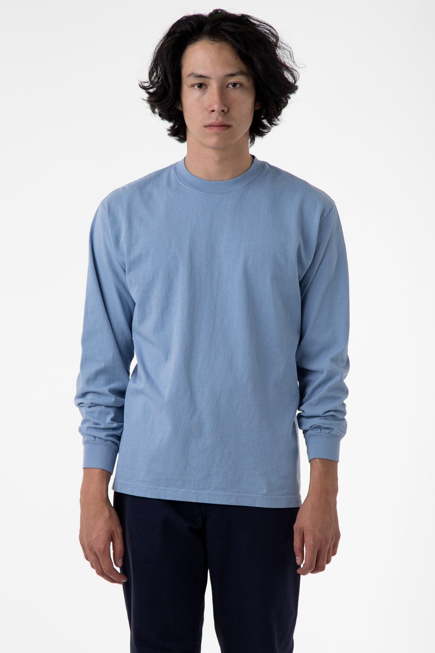 Los Angeles Apparel -1807GD-A - 6.5oz Long Sleeve Garment Dye Crew Neck T-Shirt