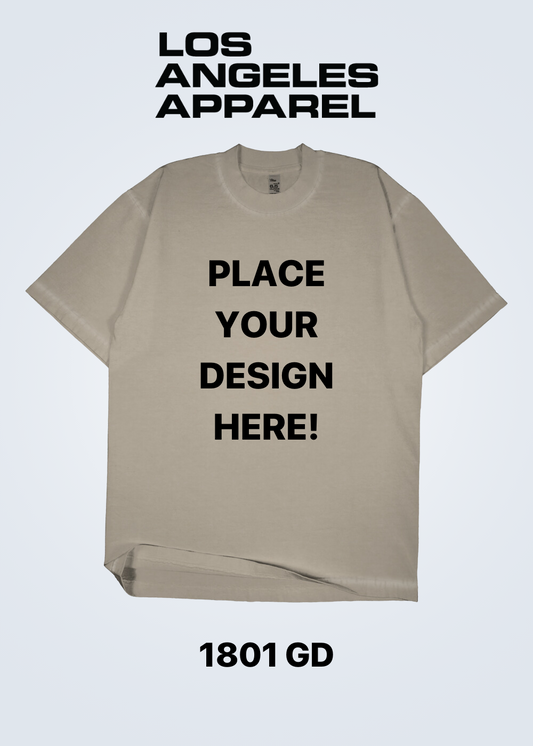 Los Angeles Apparel - 1801GD-B Garment Dyed T-Shirt (Heavy weight)(more colors)