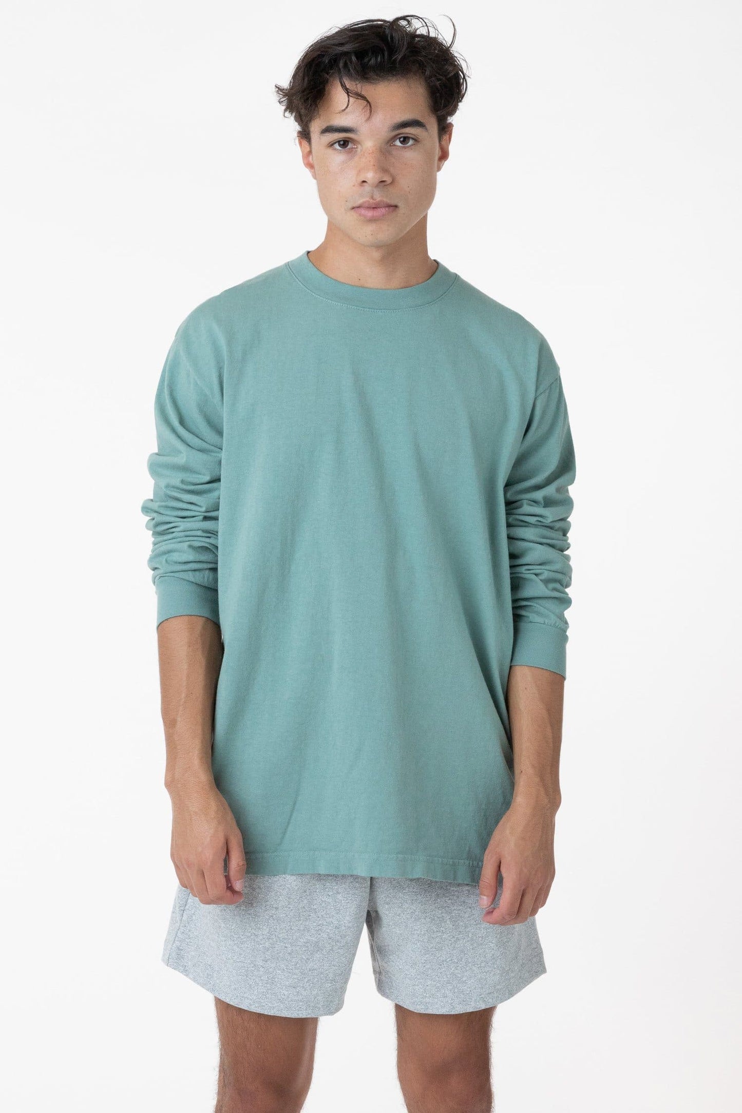 Los Angeles Apparel - 1807GD-B - 6.5oz Long Sleeve Garment Dye Crew Neck T-Shirt (More colors)