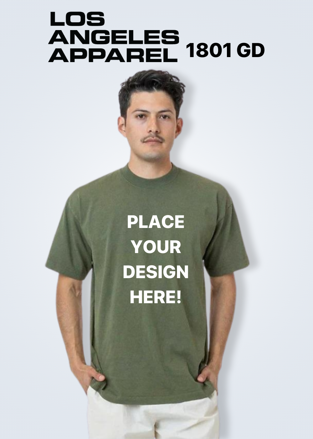 Los Angeles Apparel - 1801GD-A Garment Dyed T-Shirt (Heavy weight)